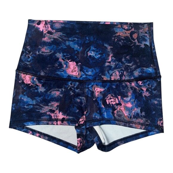 Lululemon Boogie Short Roll Down Berry Pink Navy Naval Blue Sz 6 EUC - Picture 3 of 7